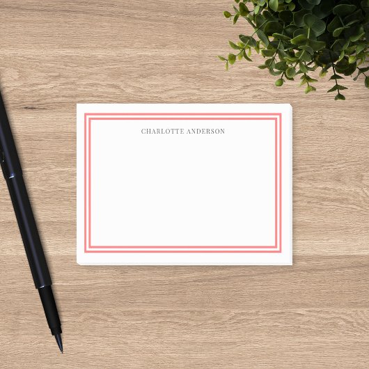 Post-it® Bordures Classiques Modernes de Couleur Personnali