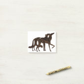 Post-it® Borzoï Duo Bronze Art Déco (Sur un bureau)