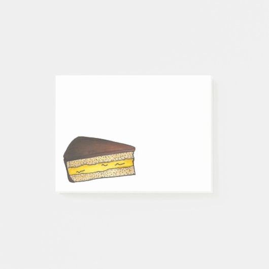 Post-it® Boston Cream Pie Slice Dessert Foodie Post Son (Devant)