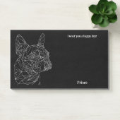 Post-it® Boston Terrier Art Abstrait Nom du chien (Bureau)