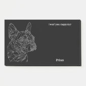 Post-it® Boston Terrier Art Abstrait Nom du chien (Devant)