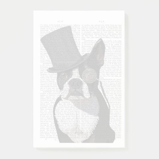 Post-it® Boston Terrier, Formal Hound et Casquette (Devant)