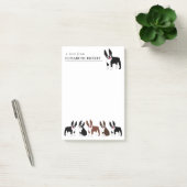 Post-it® Boston Terriers Black and White and Red Brown Post (Bureau)