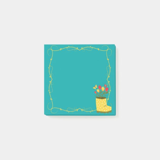 Post-it® Bottes de pluie de printemps, Tulipe, Papillon Pos (Devant)