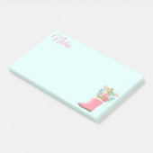 Post-it® Bottes de pluie et notes de fleurs (Incliné)