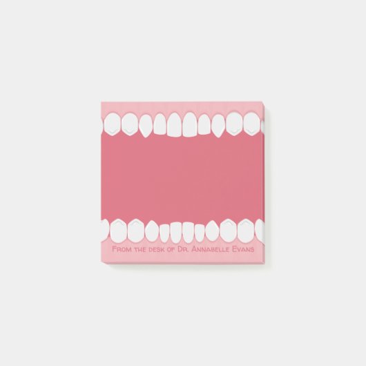Post-it® Bouche rose avec dents personnalisez les notes pos (Devant)