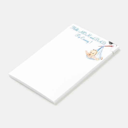 Post-it® Bouche transportant bébé drôle Notes collantes Tex (Incliné)