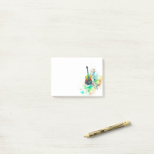 Post-it® Bouchon de guitare (Sur un bureau)