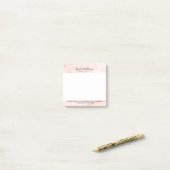 Post-it® Boucles de marbre Rose d'or moderne (Sur un bureau)