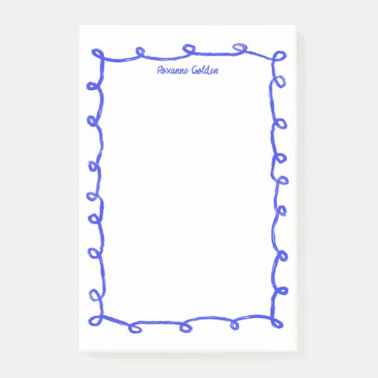 Post-it® Boucles de messages Cadres de Doodle NOM PERSONNAL (Devant)