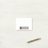 Post-it® Bouddha argenté paisible avec la citation de (Sur un bureau)