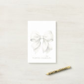 Post-it® Boue Blanche tendance personnalisée avec le nom Mo (Sur un bureau)