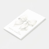 Post-it® Boue Blanche tendance personnalisée avec le nom Mo (Incliné)