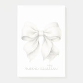 Post-it® Boue Blanche tendance personnalisée avec le nom Mo (Devant)