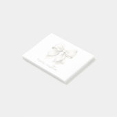 Post-it® Boue Blanche tendance personnalisée avec le nom Mo (Incliné)