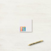 Post-it® Bougies d'anniversaire aquarelle note magnétique c (Sur un bureau)