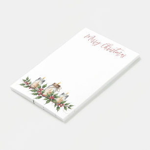Post-it® Bougies de Noël enveloppées de ficelle avec du hou