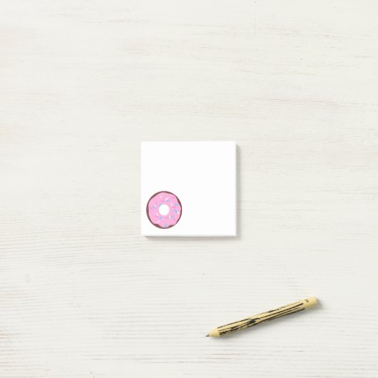 Post-it® Bouillie de chocolat rose (Sur un bureau)