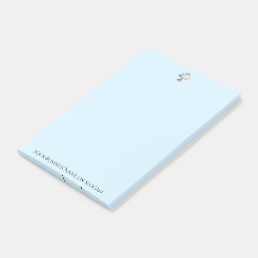 Post-it® Boulangerie Bleue Business Elegant Gâteau Texte Pe (Incliné)