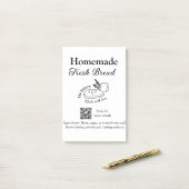 Post-it® Boulangerie de pain frais ajouter nom ingrédients  (Sur un bureau)