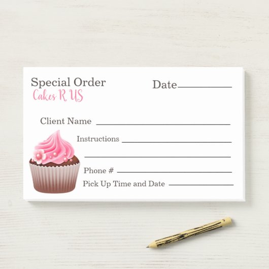 Post-it® Boulangerie - Note spéciale Pad (Sur un bureau)