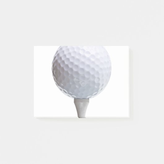 Post-it® Boule de golf sur la texture blanche d'arrière - (Devant)