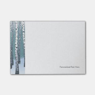 Post-it® Bouleaux dans la forêt d'hiver