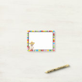 Post-it® Bouledogue de fiesta (Sur un bureau)