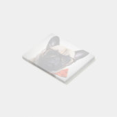 Post-it® Bouledogue français avec les verres et la cravate (Incliné)