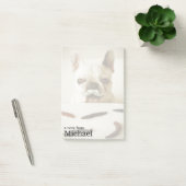 Post-it® Bouledogue français avec une moustache (Bureau)