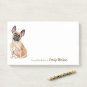 Post-it® Bouledogue français Brown adorable (Sur un bureau)