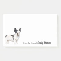 Bouledogue français noir et blanc mignon