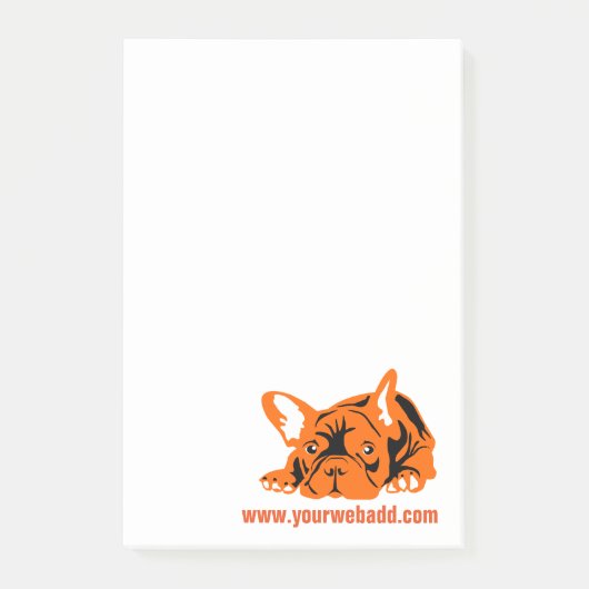 Post-it® Bouledogue français orange (Devant)