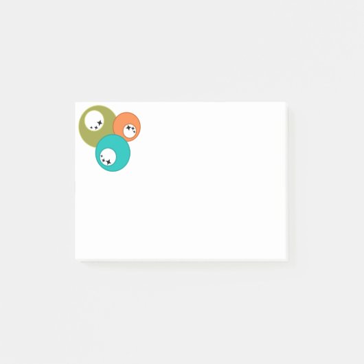 Post-it® Boules de bowling modernes du milieu du siècle (Devant)