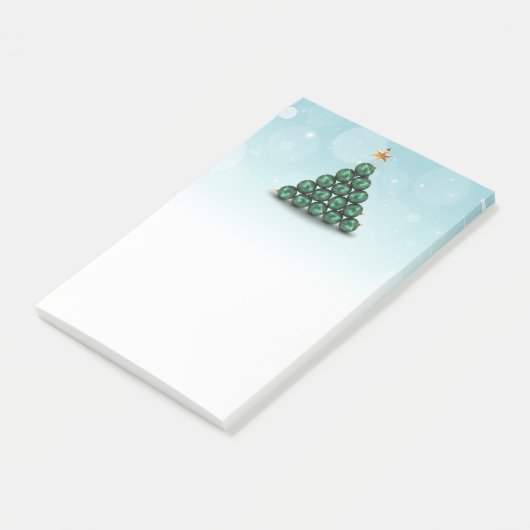 Post-it® Boules de Noël en forme d'arbre (Incliné)