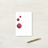 Post-it® Boules de Noël Rouges (Sur un bureau)