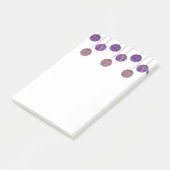 Post-it® Boules de Noël violettes et or Ornements (Incliné)