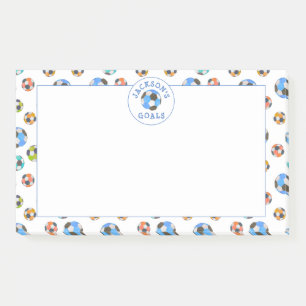 Post-it® Boules de soccer colorées Enfants Objectifs Notes