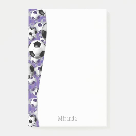 Post-it® Boules de soccer violet filles (Devant)