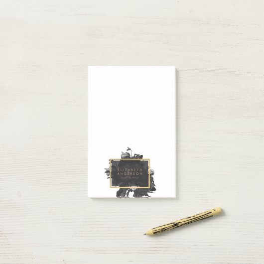 Post-it® Bouquet Black Gold Rose (Sur un bureau)