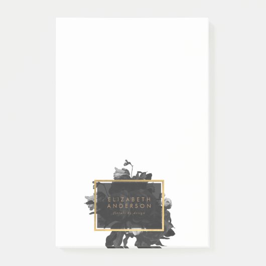 Post-it® Bouquet Black Gold Rose (Devant)