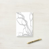 Post-it® Bouquet Blanc : Abstrait blanc & noir (Sur un bureau)