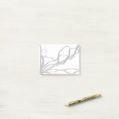 Post-it® Bouquet Blanc : Abstrait blanc & noir (Sur un bureau)