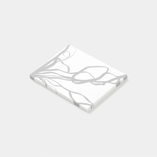 Post-it® Bouquet Blanc : Abstrait blanc & noir (Incliné)