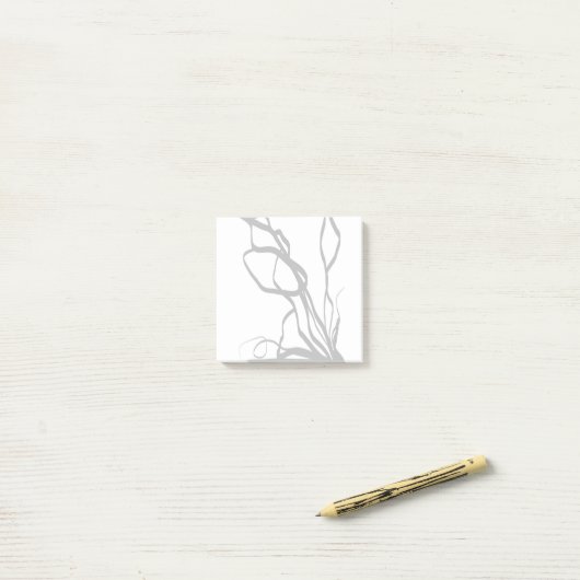 Post-it® Bouquet Blanc : Abstrait blanc & noir (Sur un bureau)