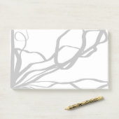 Post-it® Bouquet Blanc : Abstrait blanc & noir (Sur un bureau)