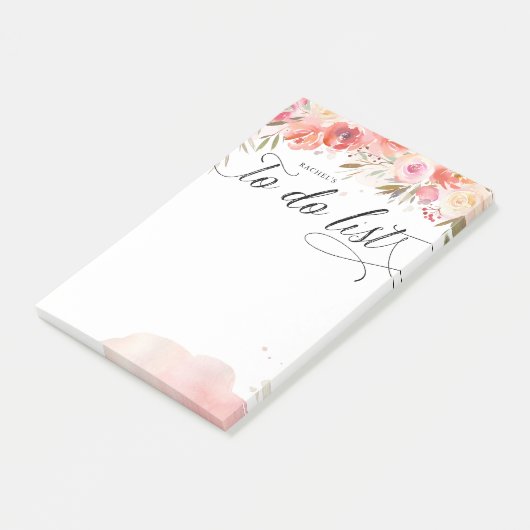 Post-it® Bouquet Blush Personnalisé Lined To Do List (Incliné)