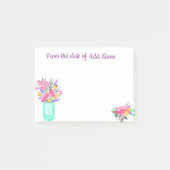 Post-it® Bouquet d'aquarelle dans un pot. (Ajoutez votre (Devant)