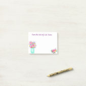 Post-it® Bouquet d'aquarelle dans un pot. (Ajoutez votre (Sur un bureau)