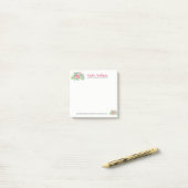 Post-it® Bouquet d'aquarelles rose (Sur un bureau)